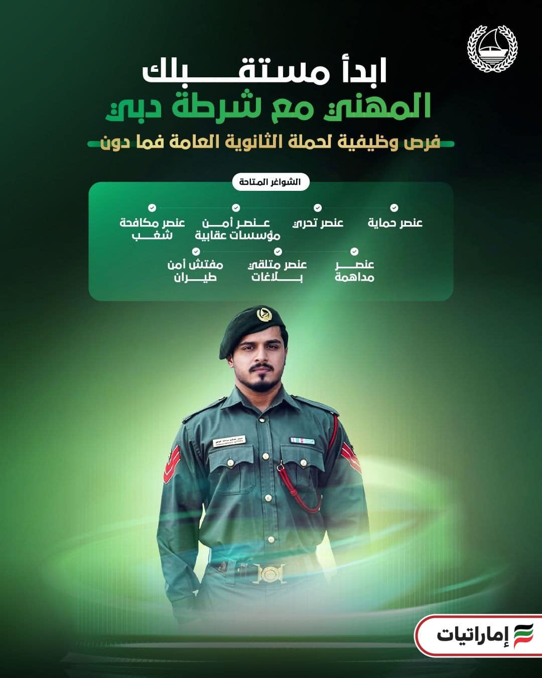 طريقة التقديم على شواغر شرطة دبي